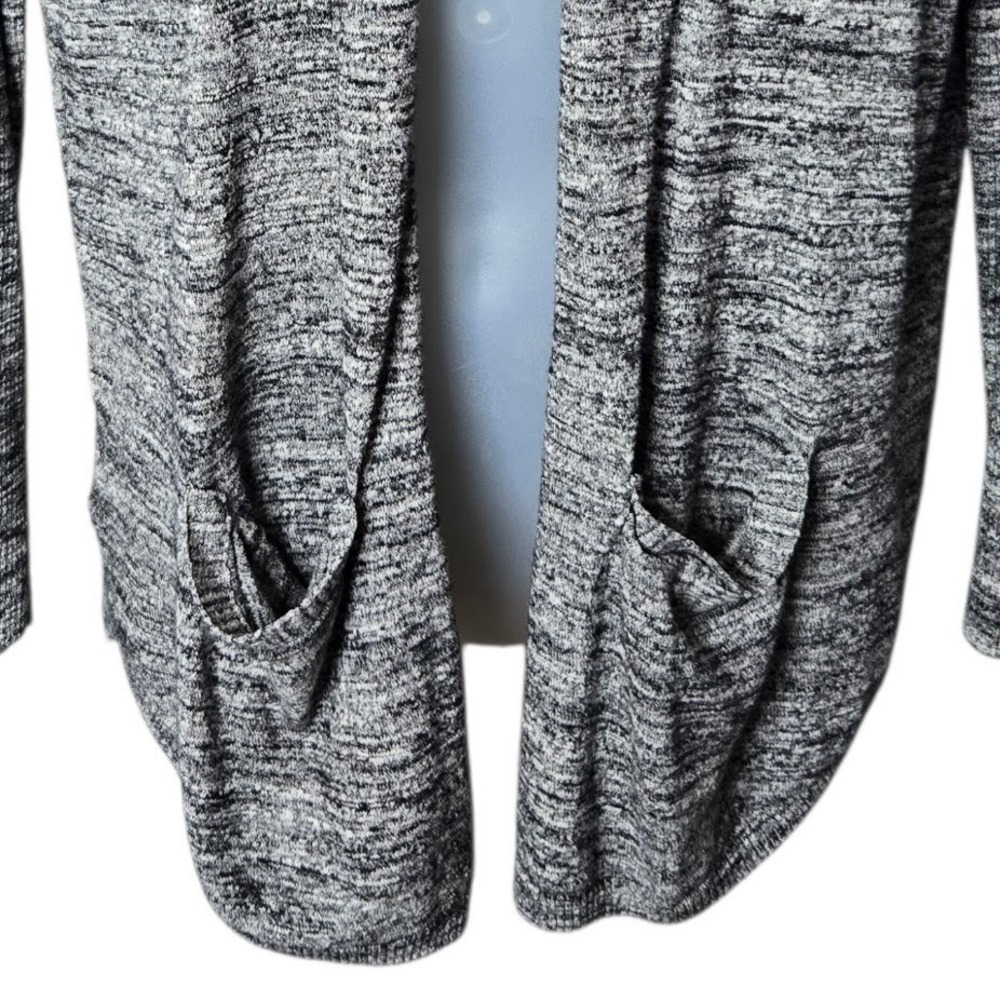 LOFT Womens Open Front Cardigan Petite Small Preppy Heathered‎ Pocket Academia - Picture 3 of 8